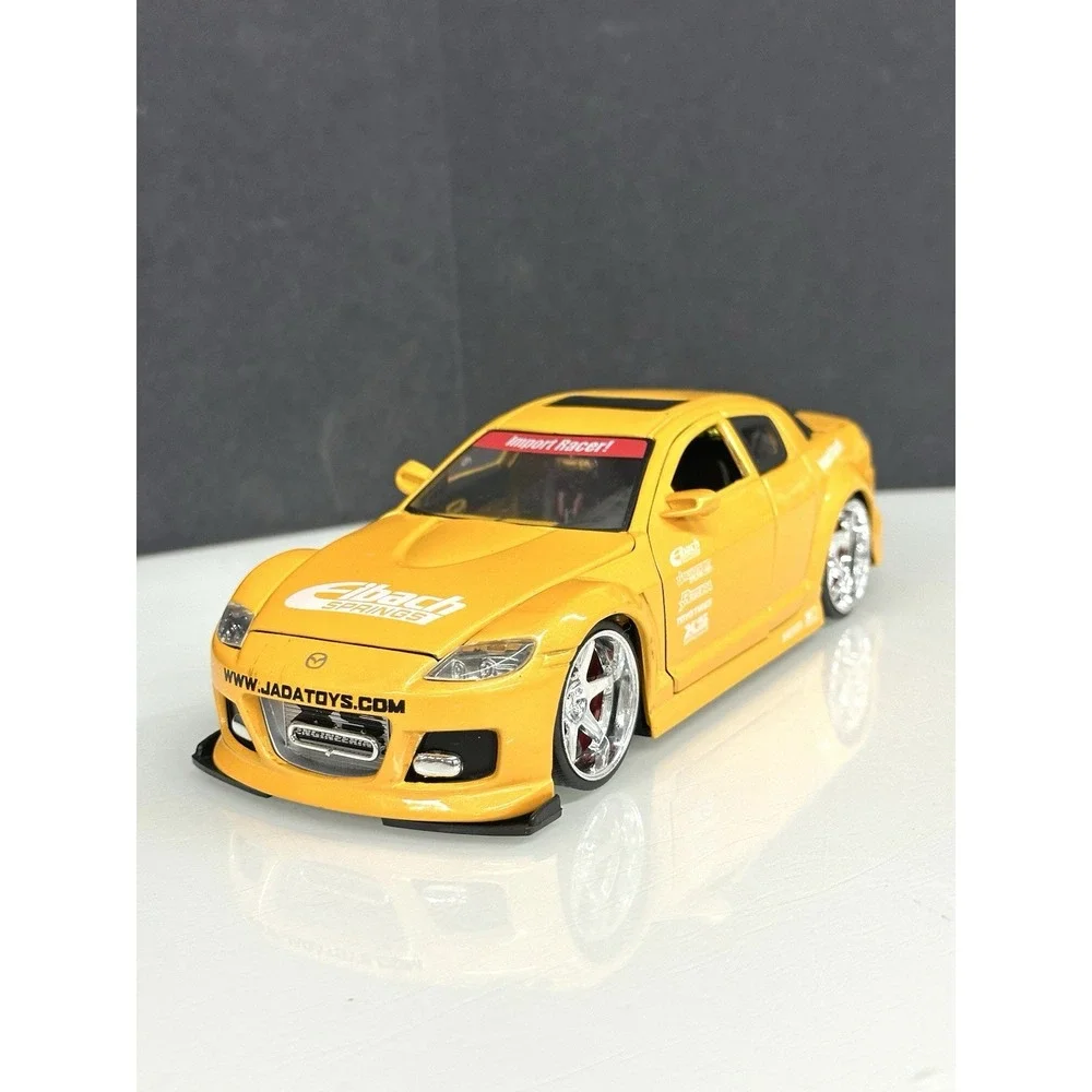 Jada 1/24 Mazda RX8 Import Racer Yellow Great Shape See Detailed Pics #50380-9